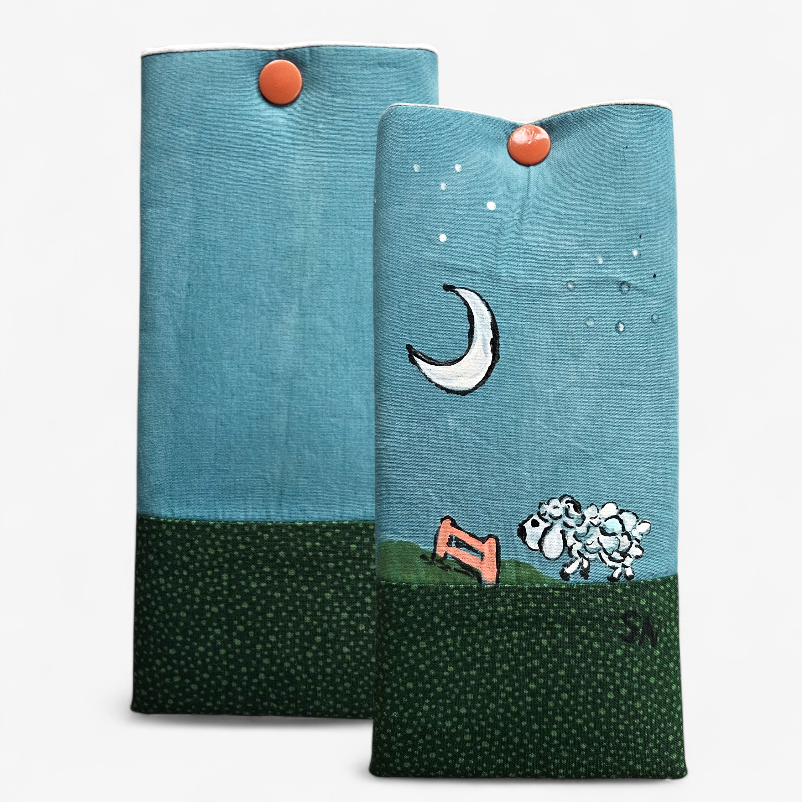 Hand Painted Padded Eyeglass Case