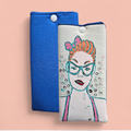 Hand Painted Padded Eyeglass Case
