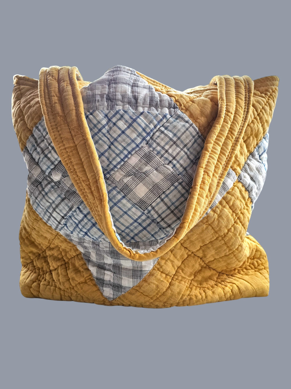 Vintage Quilted Tote Bag w/Hens