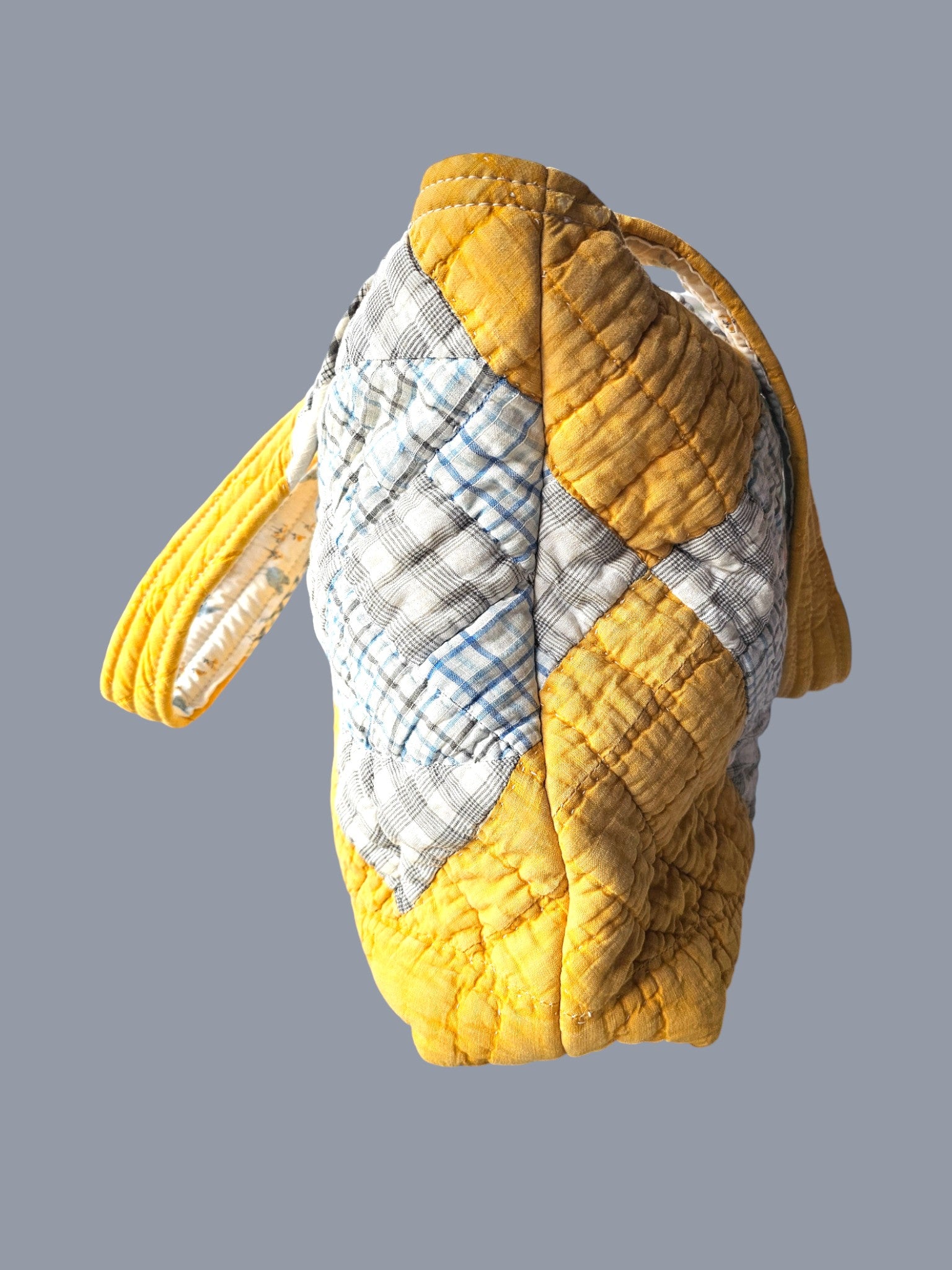 Vintage Quilted Tote Bag w/Hens