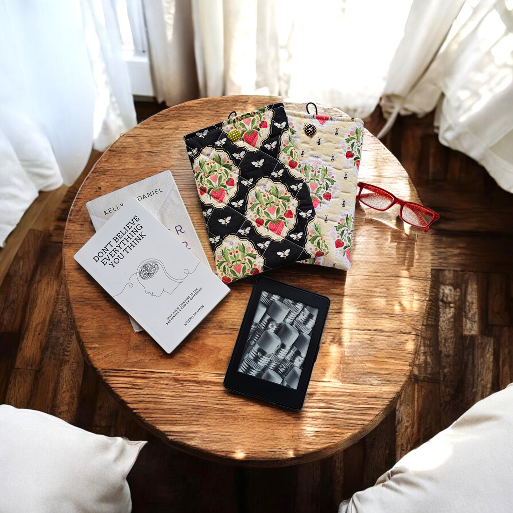 Quilted Book/e-Reader Sleeve - Medium