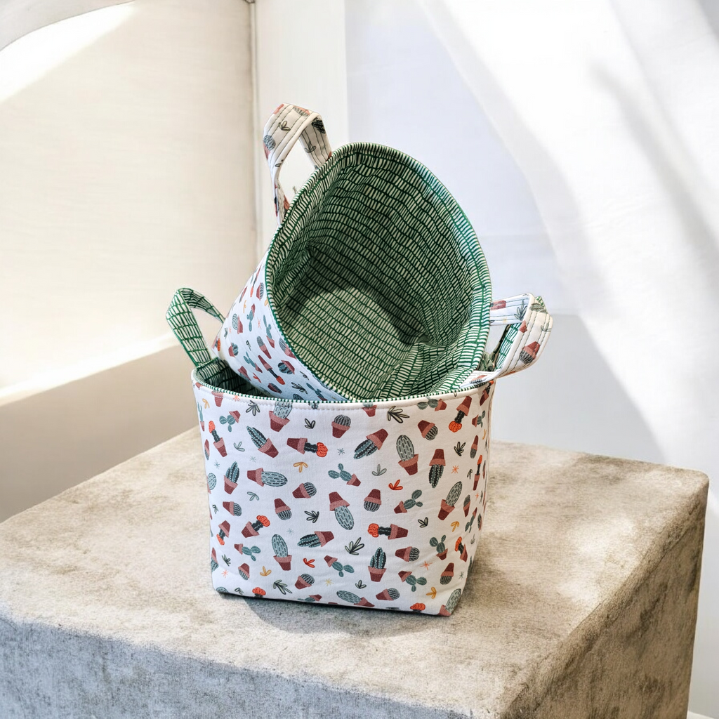 Lagom Nesting Storage Basket Set – Handmade Fabric Organizers