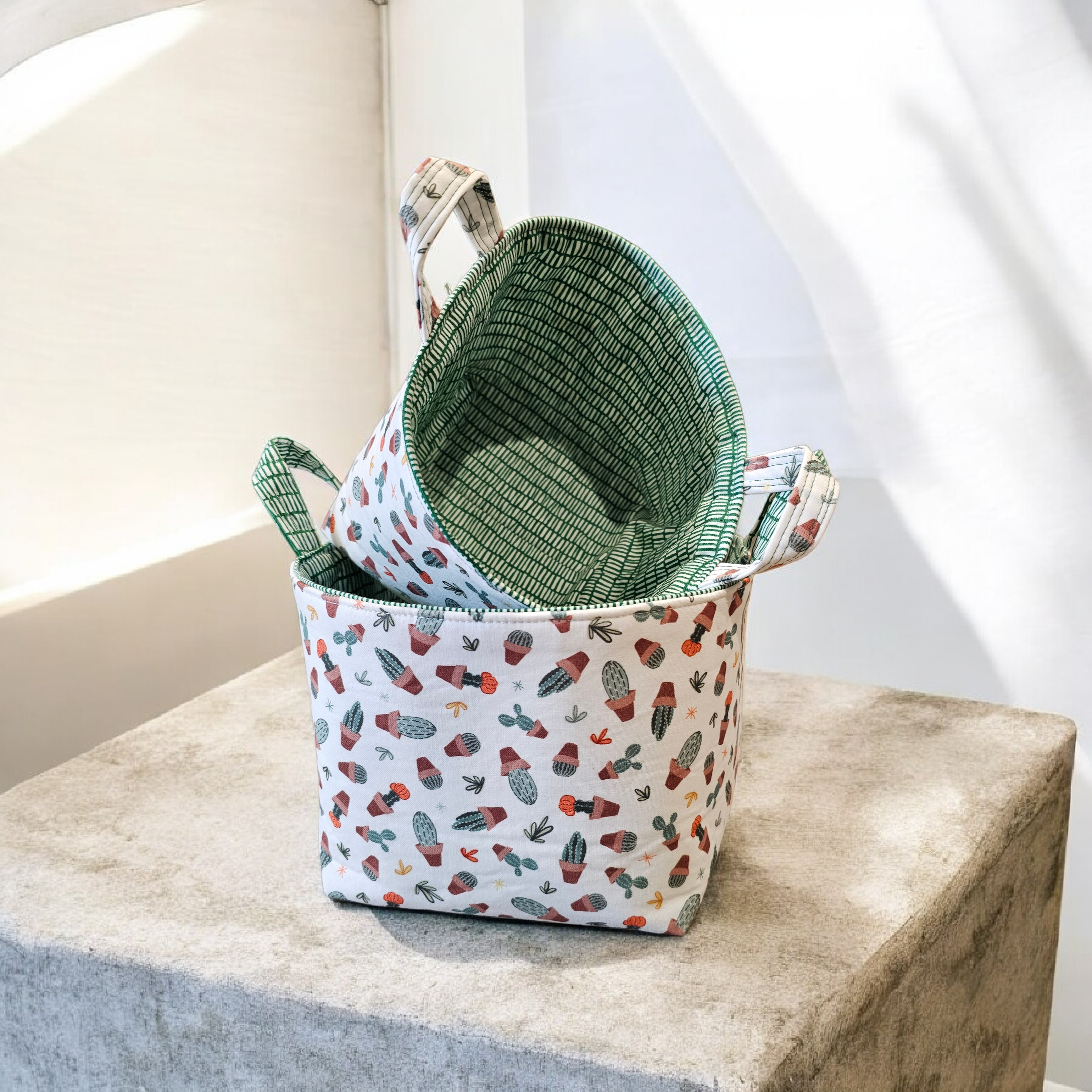 Lagom Nesting Storage Basket Set – Handmade Fabric Organizers
