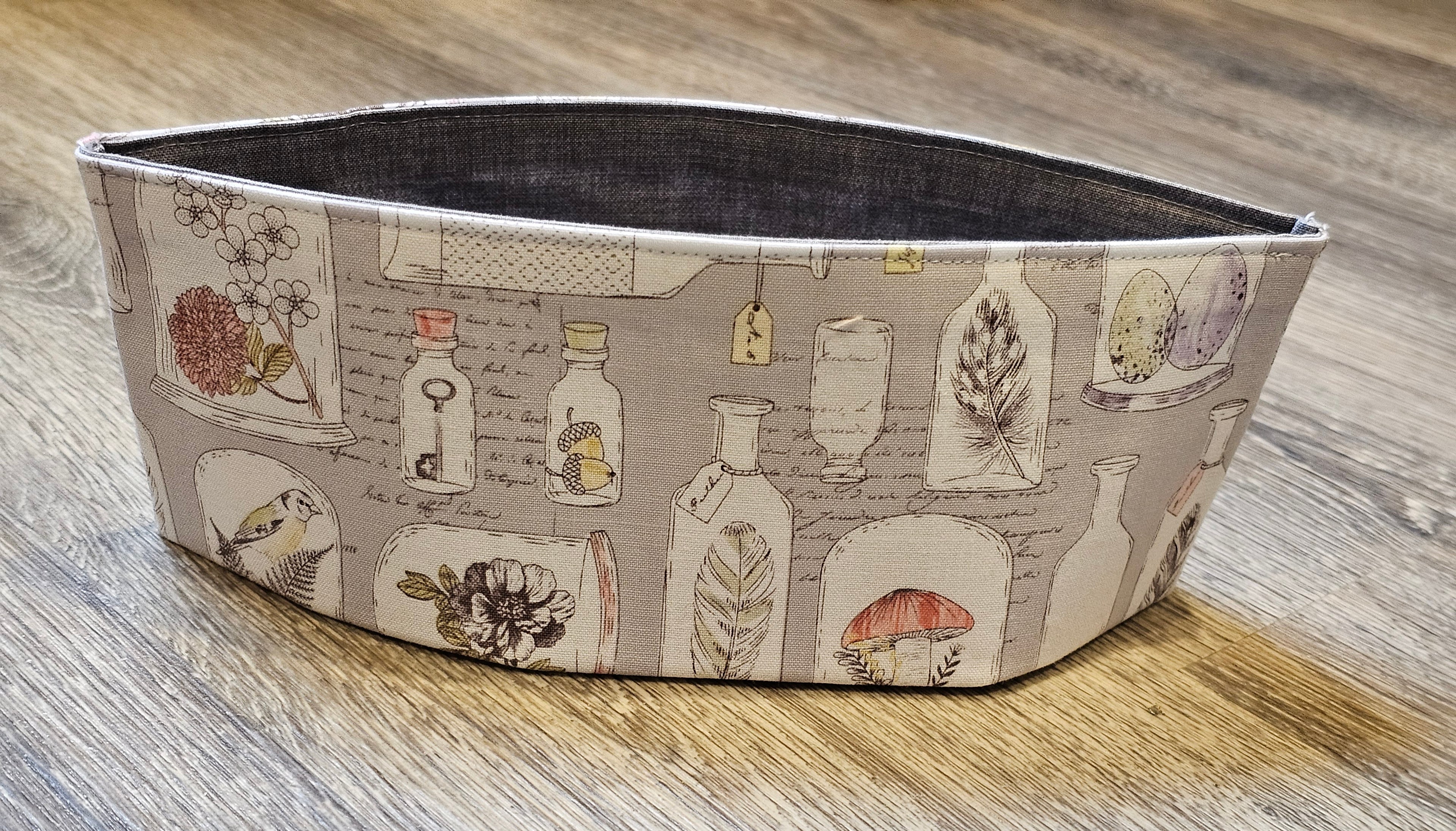 Reversible and Collapsible Cotton Fabric Baskets