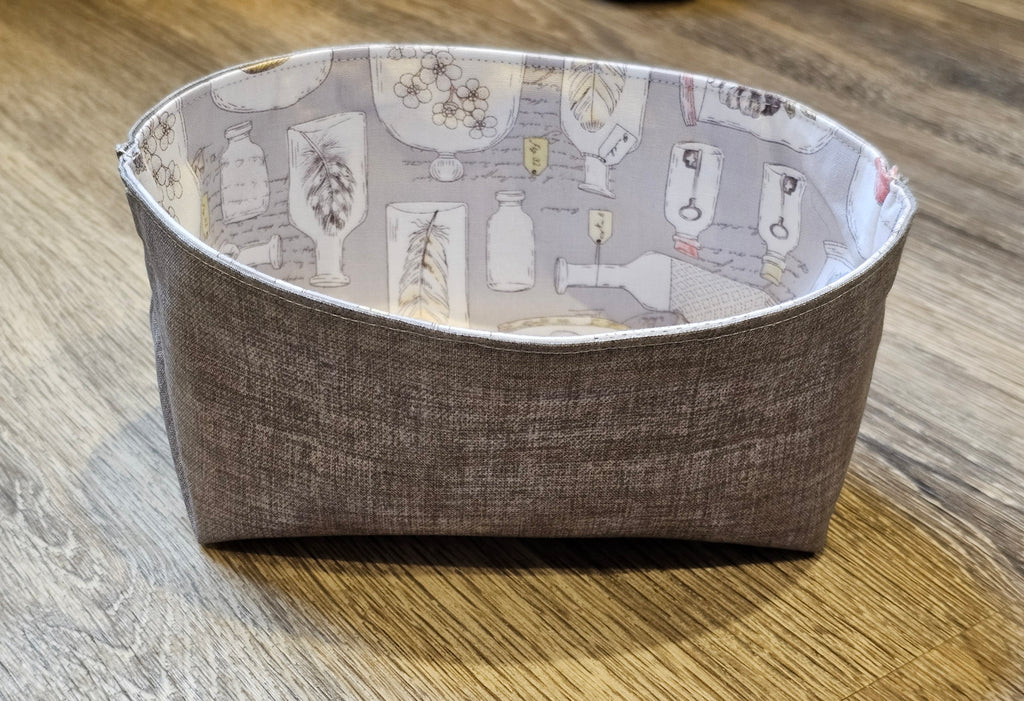 Reversible and Collapsible Cotton Fabric Baskets