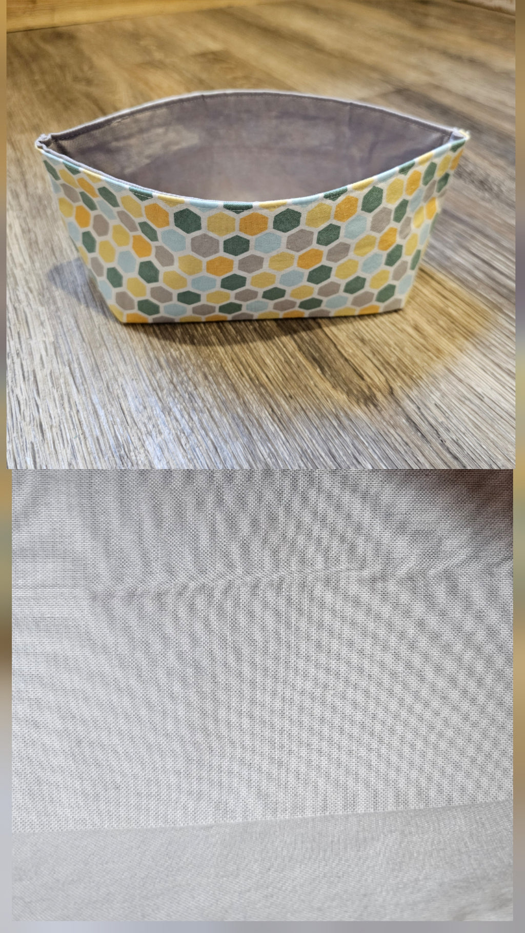 Reversible and Collapsible Cotton Fabric Baskets