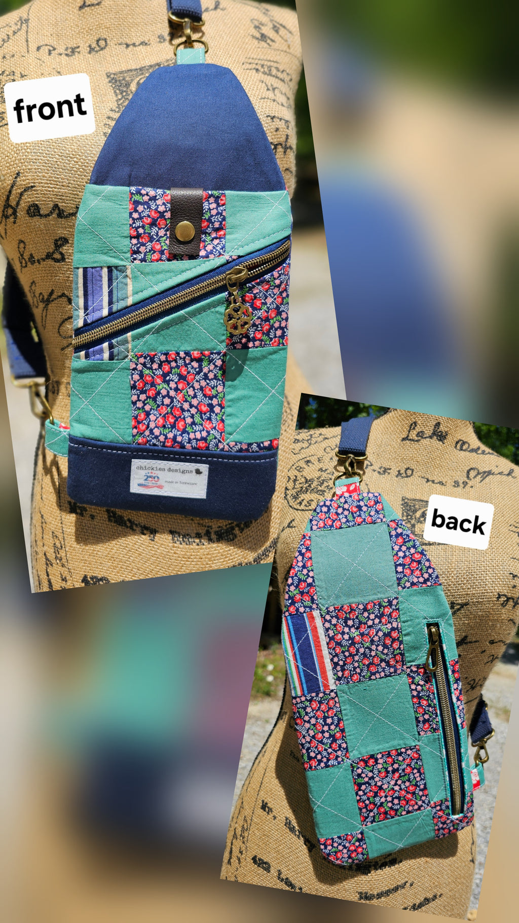 Mini Traveler Sling - Vintage Fabrics