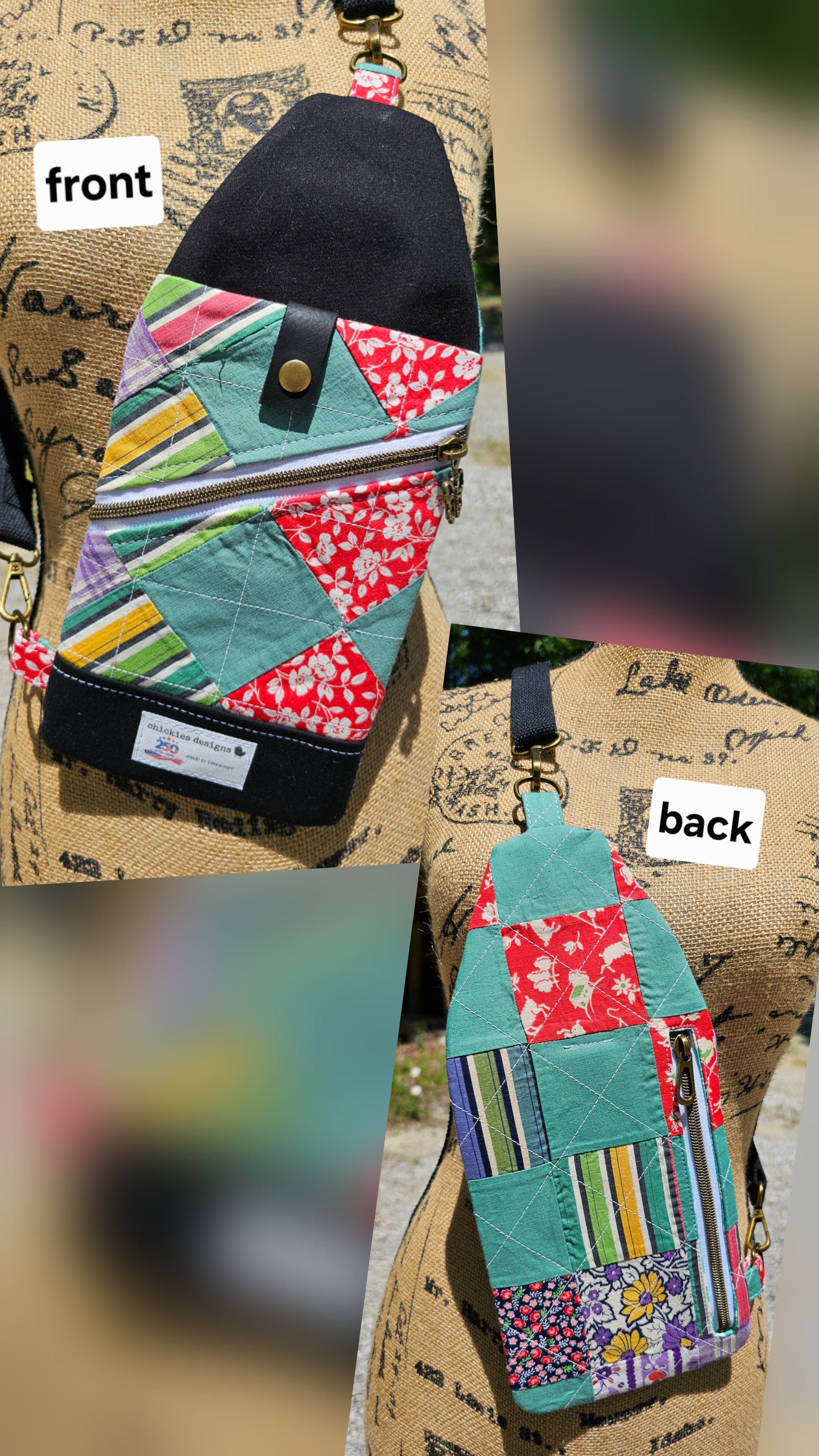 Mini Traveler Sling - Vintage Fabrics
