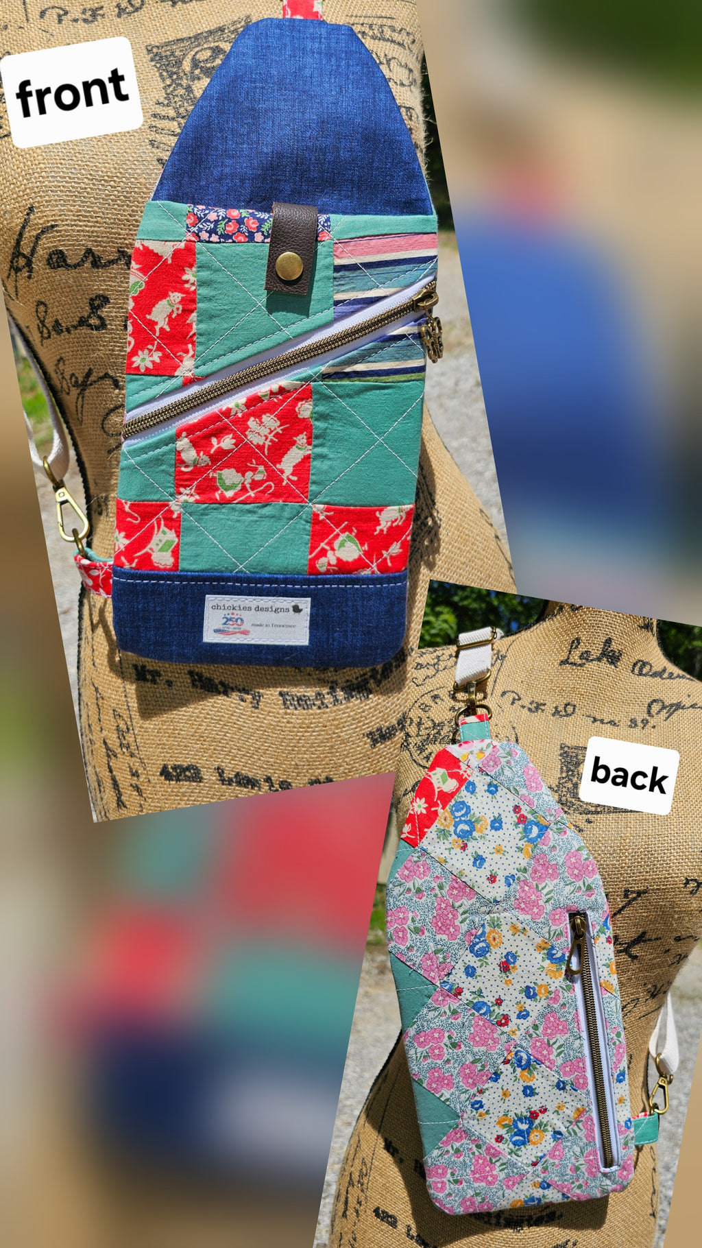 Mini Traveler Sling - Vintage Fabrics
