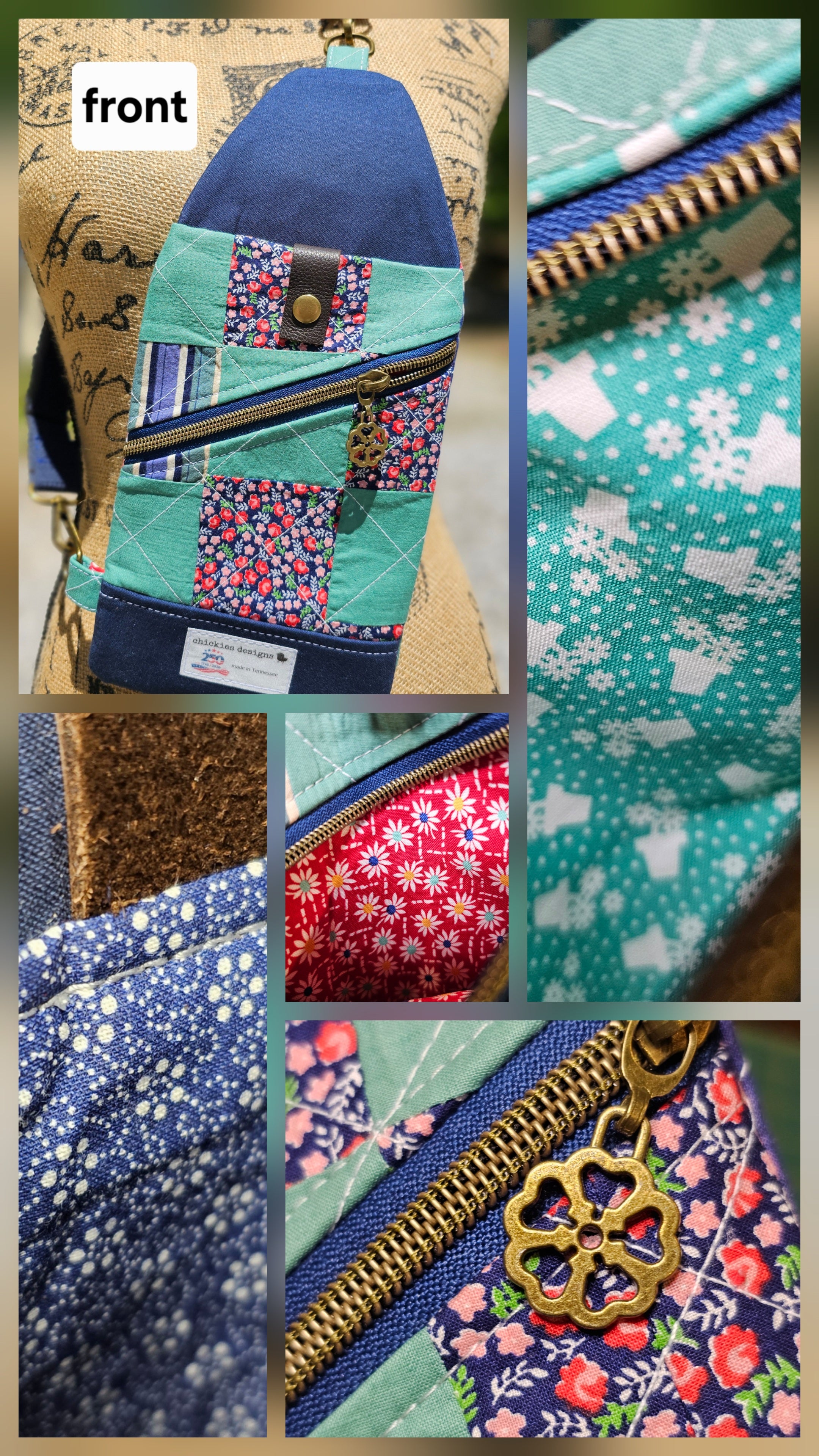 Mini Traveler Sling - Vintage Fabrics