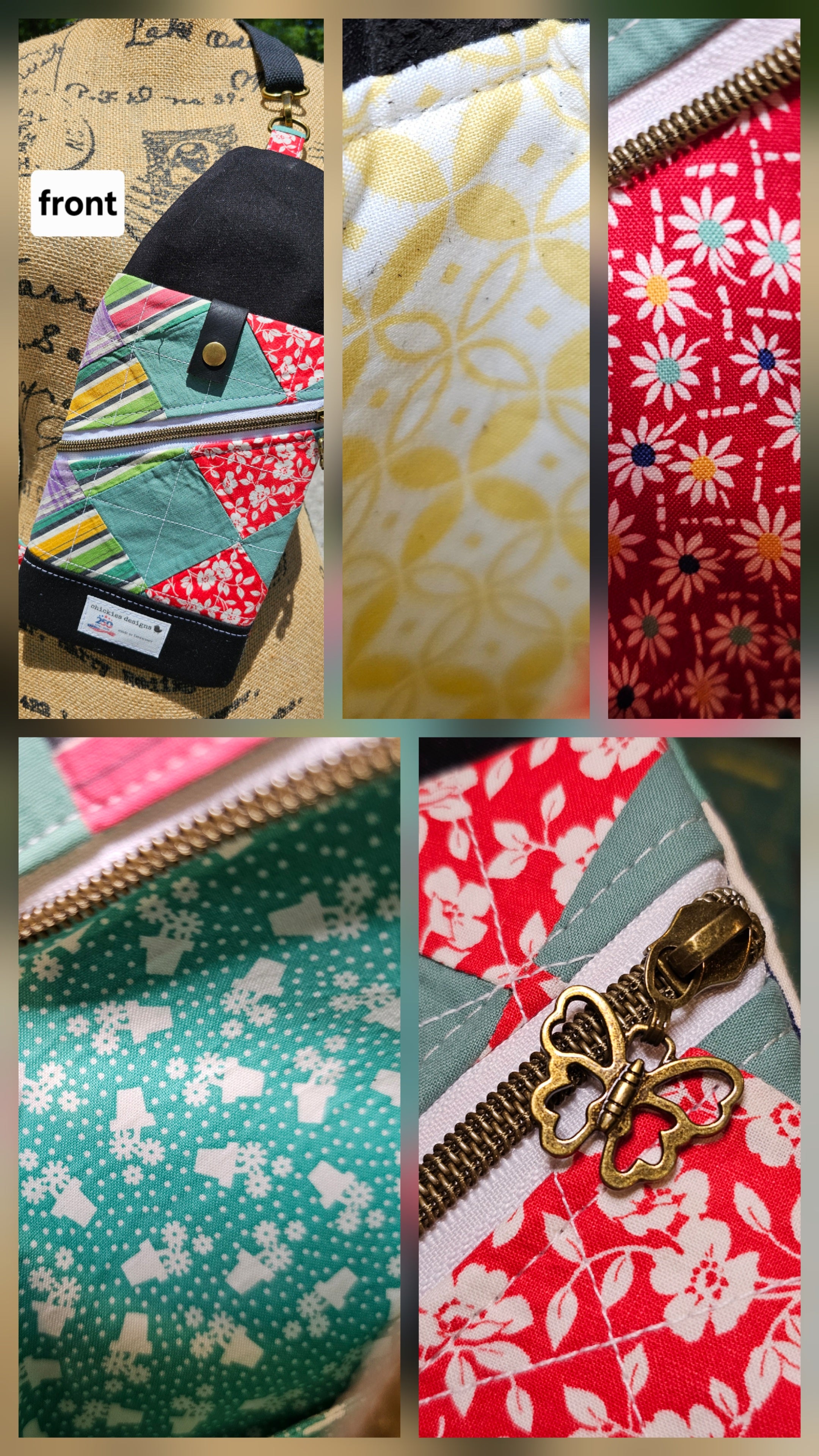 Mini Traveler Sling - Vintage Fabrics