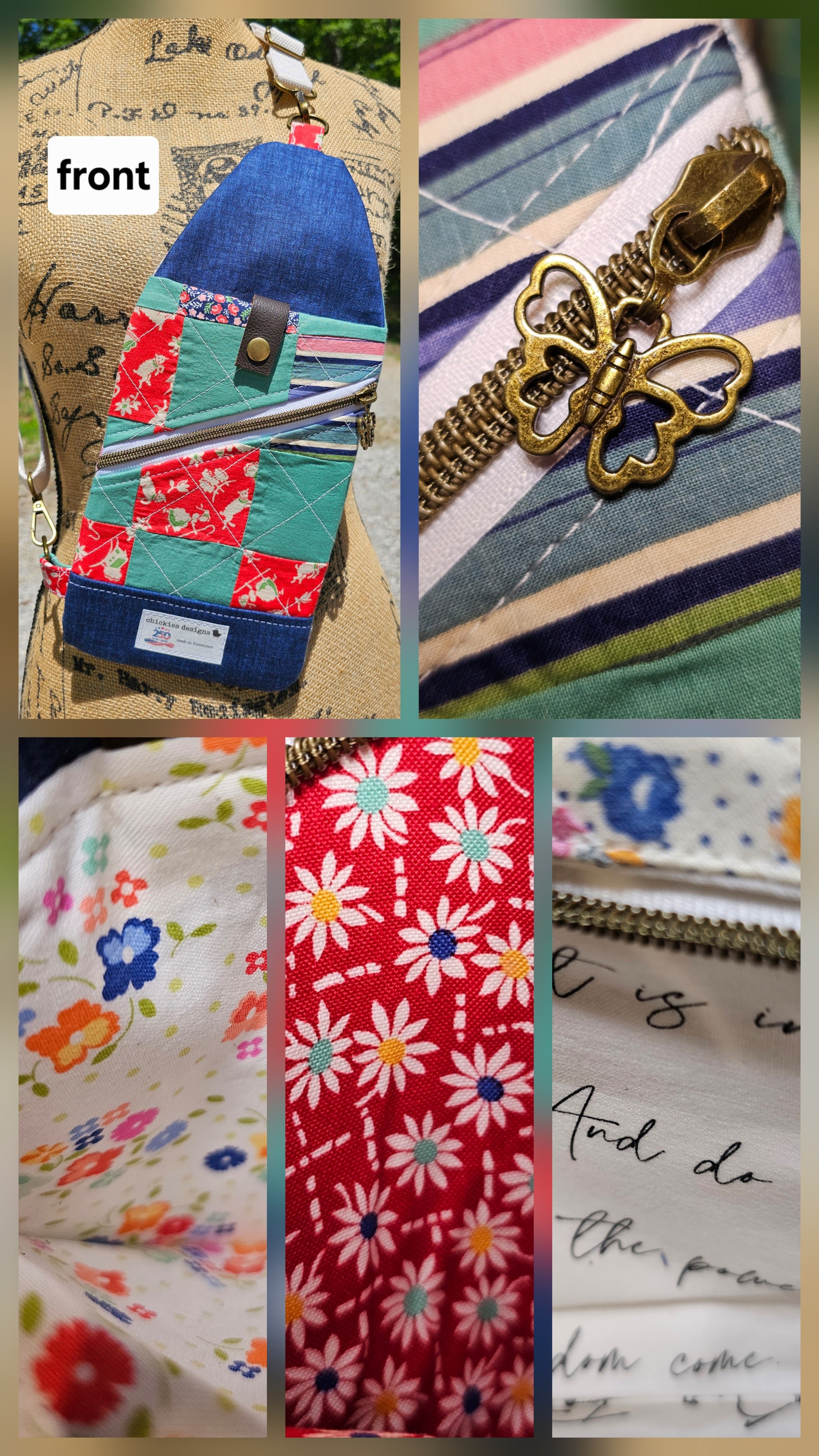 Mini Traveler Sling - Vintage Fabrics