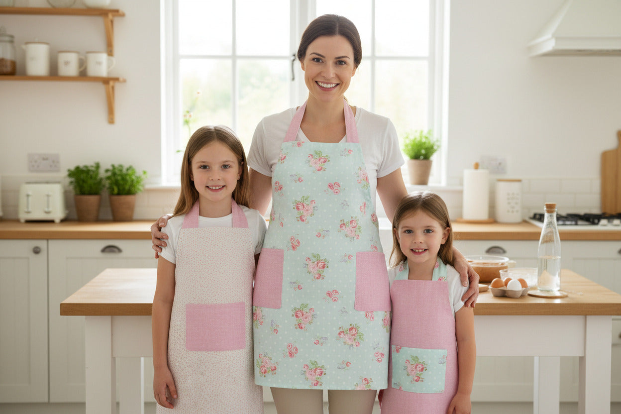 Reversible crossback aprons