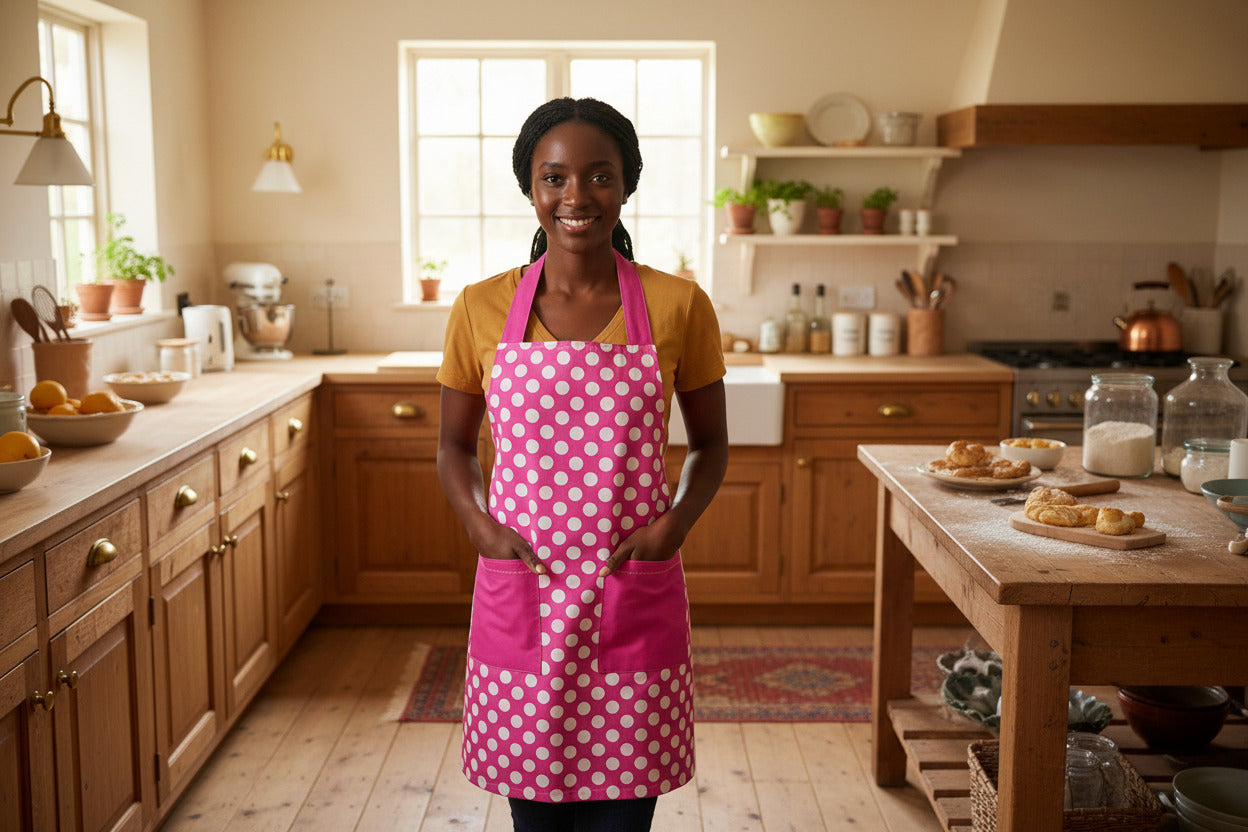Reversible crossback aprons