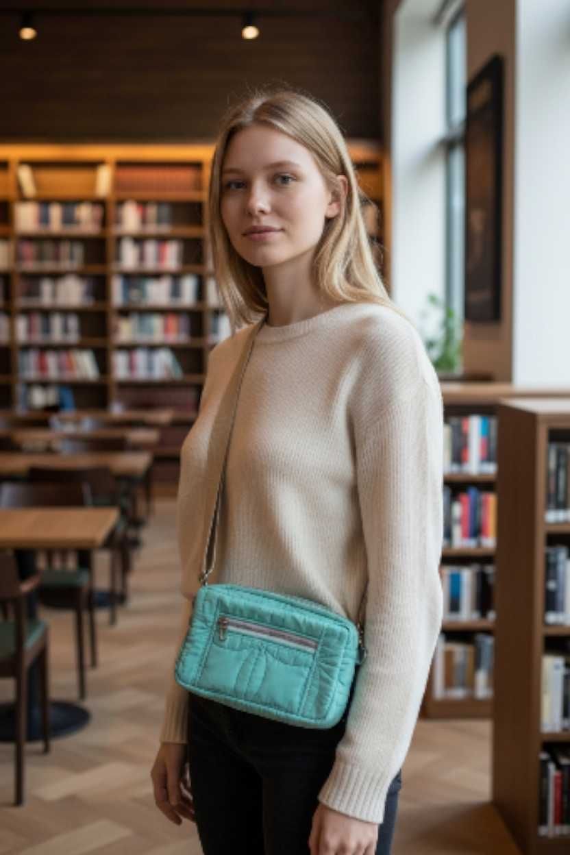 Vintage Quilted Crossbody Sling Bag