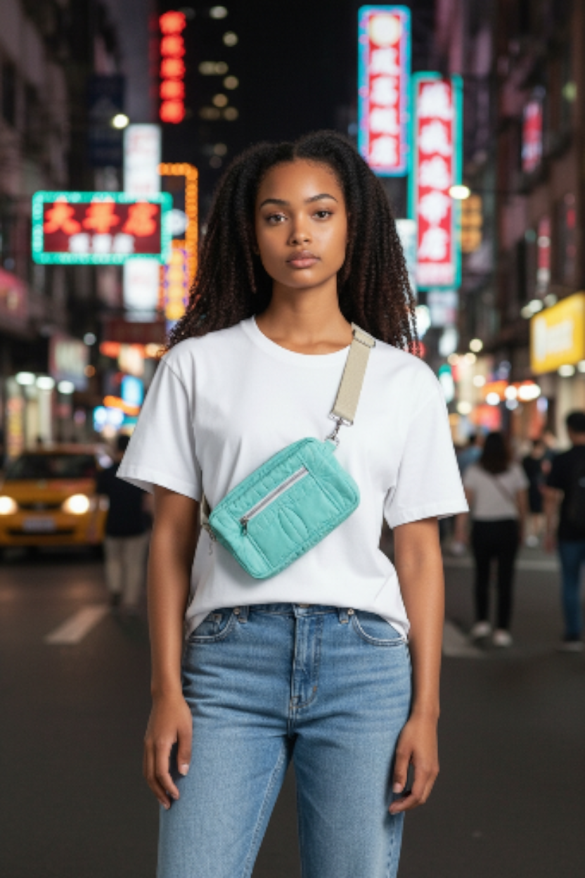 Vintage Quilted Crossbody Sling Bag