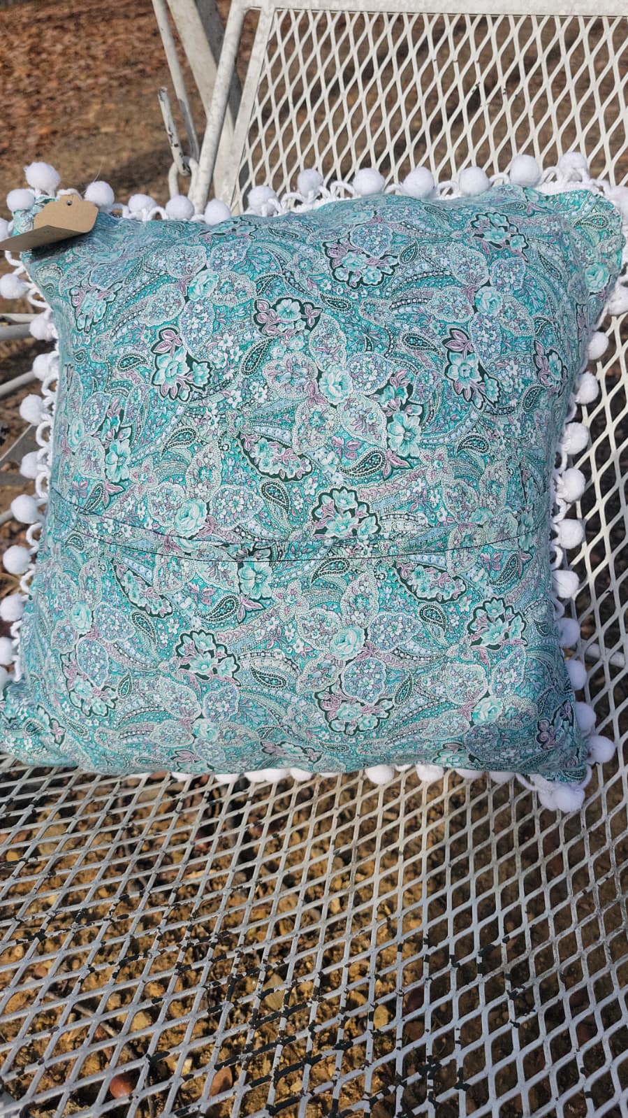 Hand stitched pillow cover